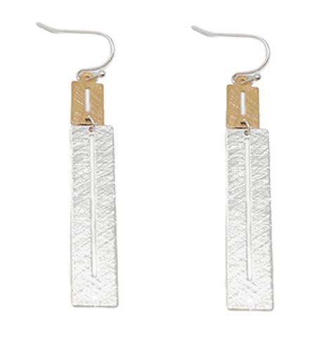 Two-Tone Tier Drop Earrings