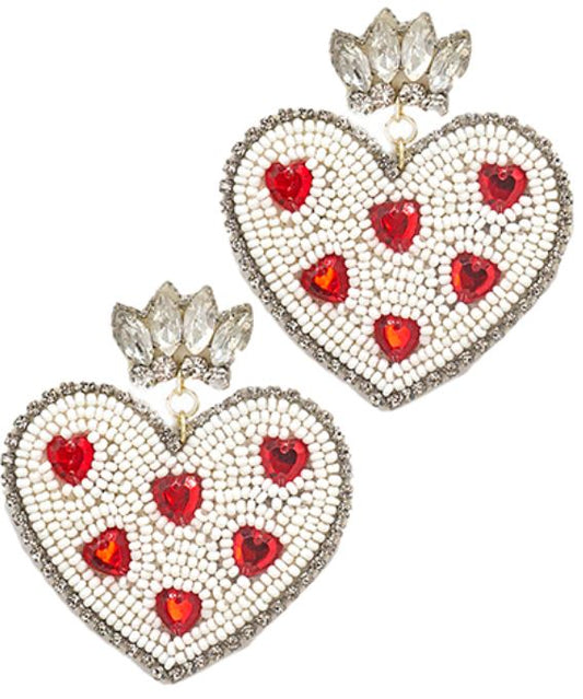 Valentine Beaded & Crystal Hearts