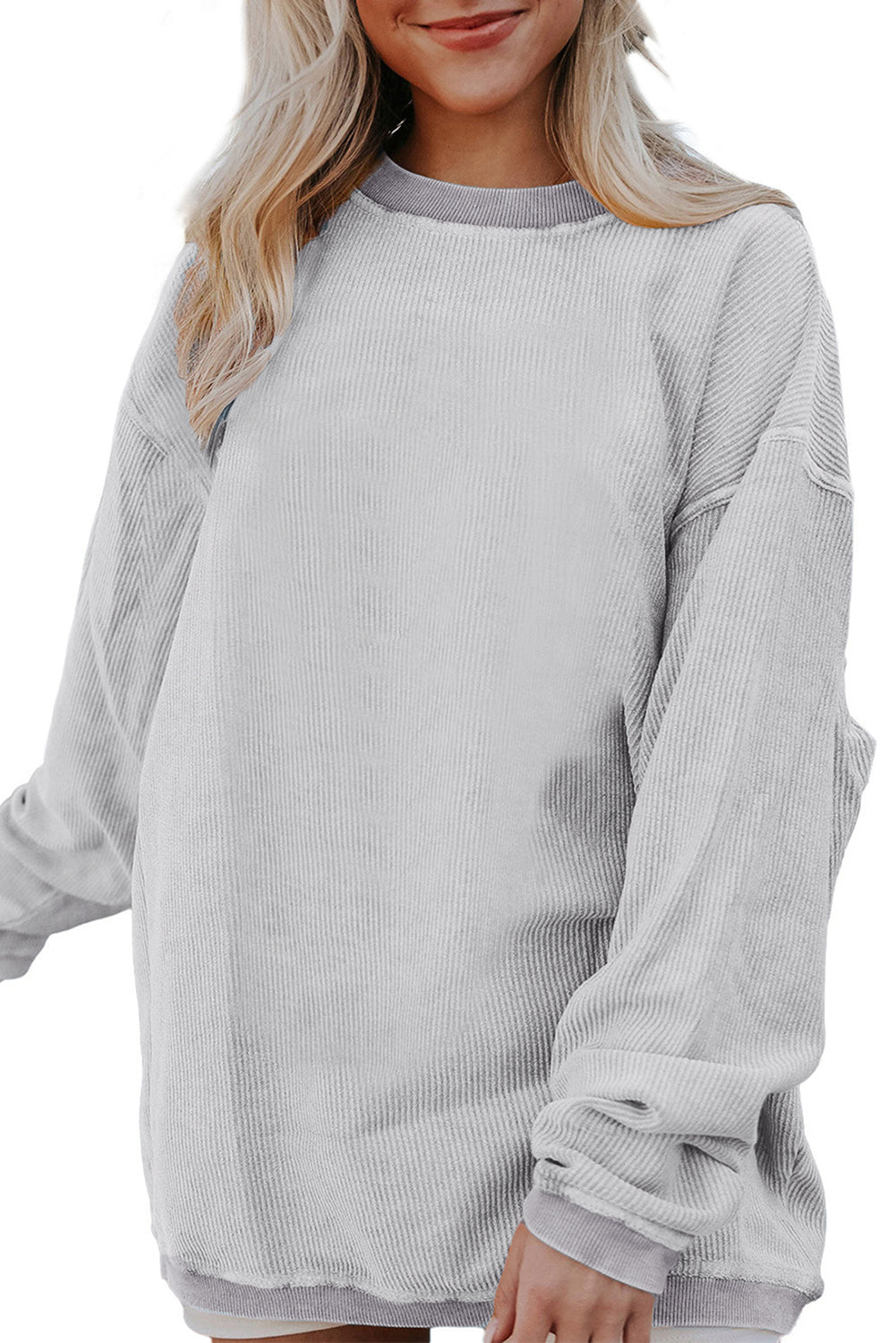 Ribbed Oversized Sweatshirt