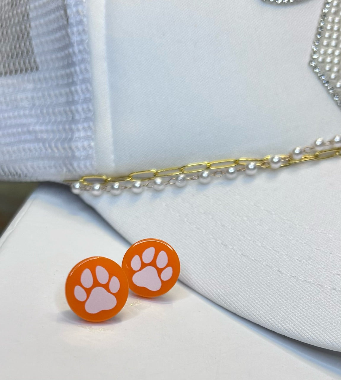 GAMEDAY Paw Print Stud