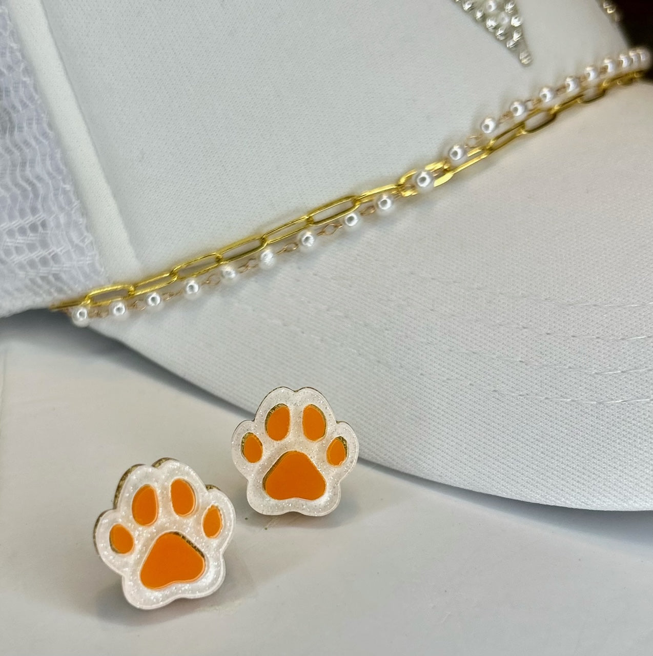 Paw Print  Acrylic Earrings