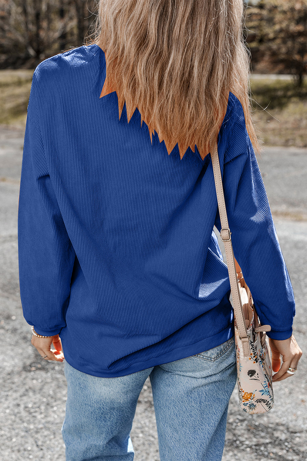 Ribbed Oversized Sweatshirt