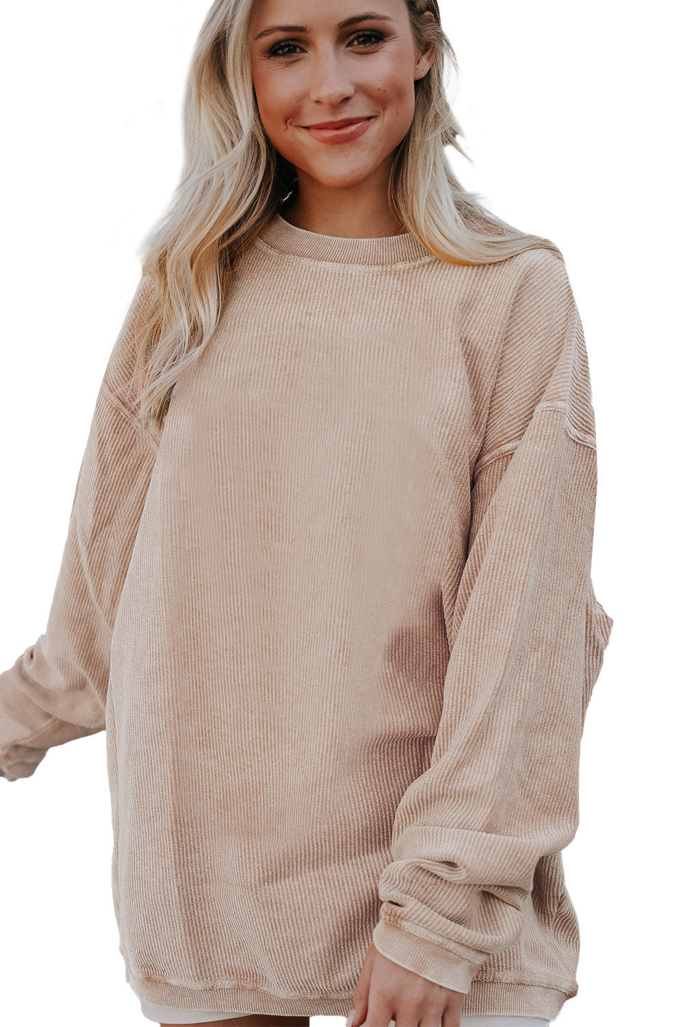 Ribbed Oversized Sweatshirt