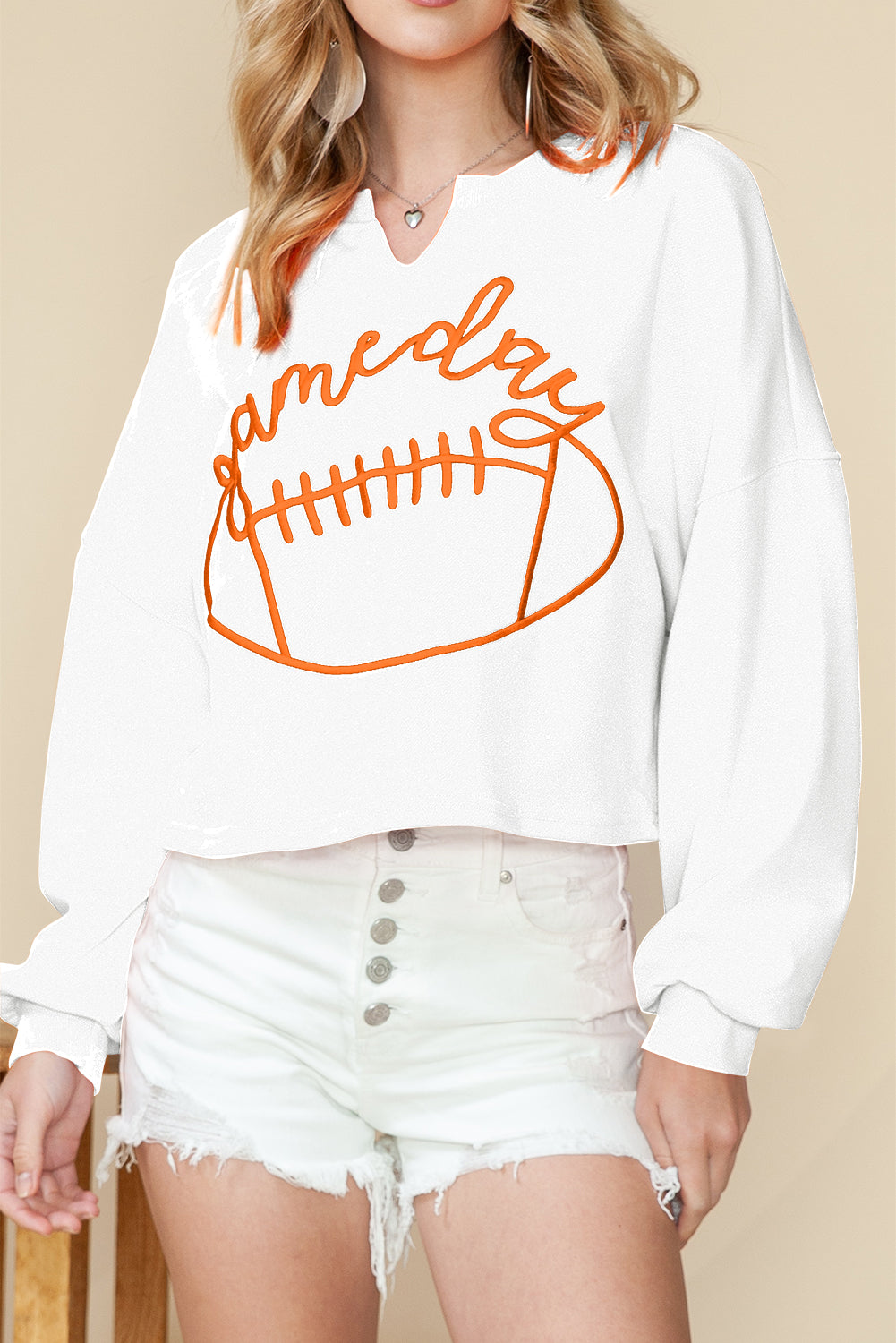 Game Day Cropped Sweatshirt