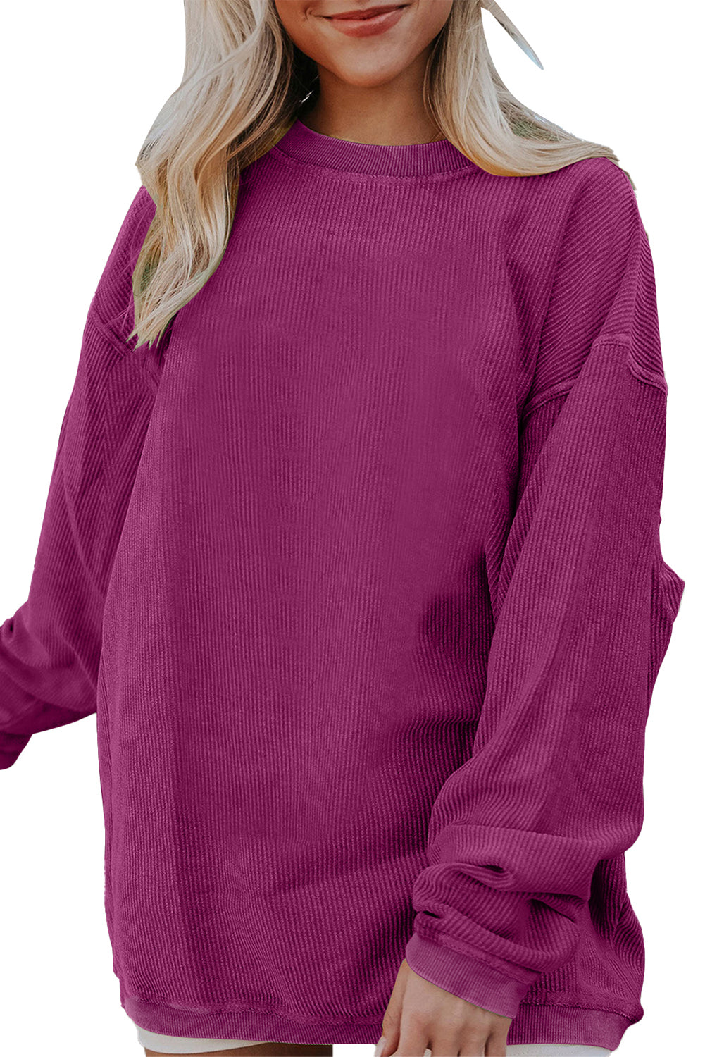 Ribbed Oversized Sweatshirt