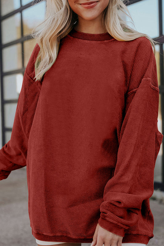 Ribbed Oversized Sweatshirt