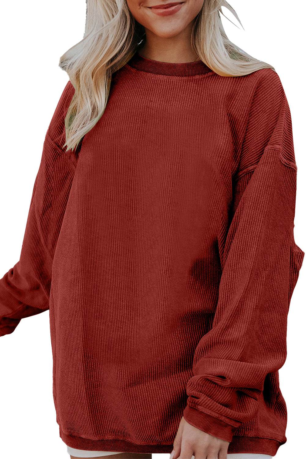 Ribbed Oversized Sweatshirt