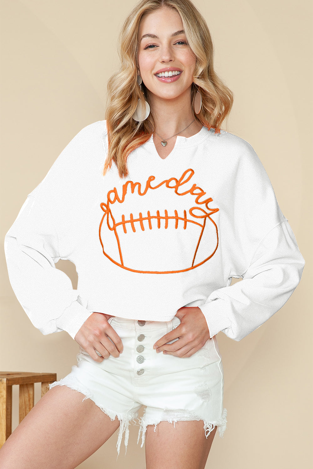 Game Day Cropped Sweatshirt