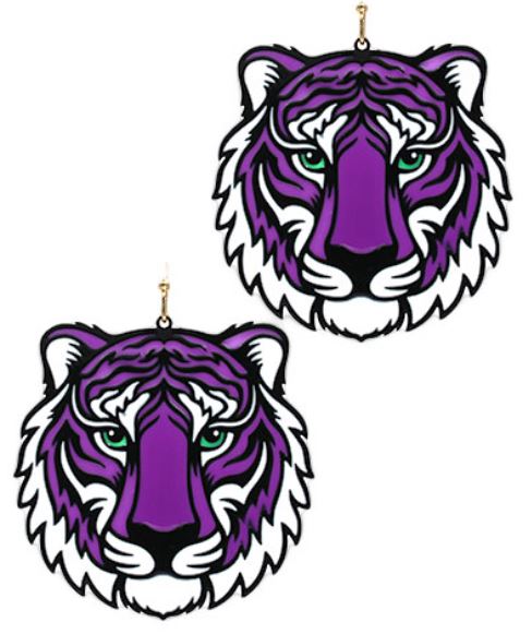 Tiger Epoxy Earrings