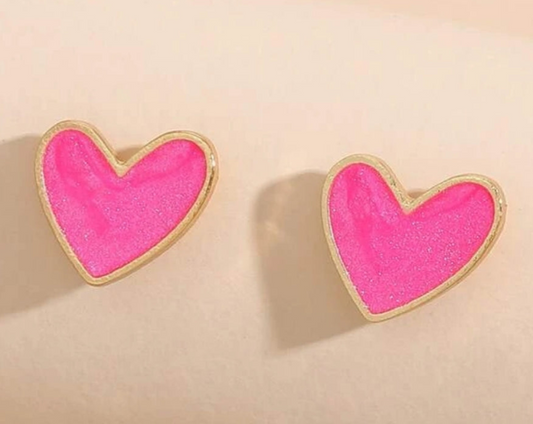 Heart Shaped Stud Earrings