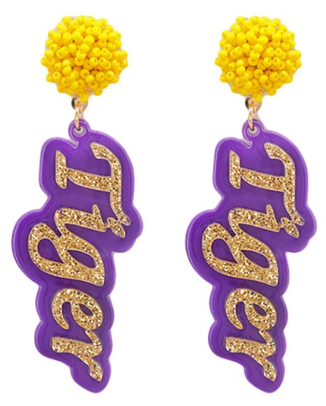 Glitter TIGER Earrings