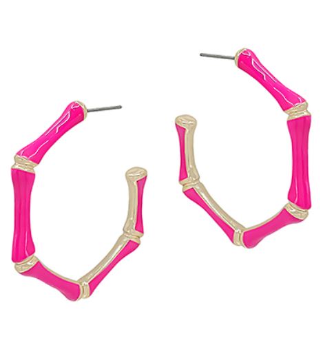 Hexagon Epoxy Bamboo Hoops