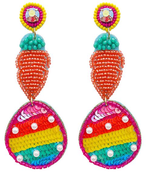 Easter Egg & Carrot Earrings