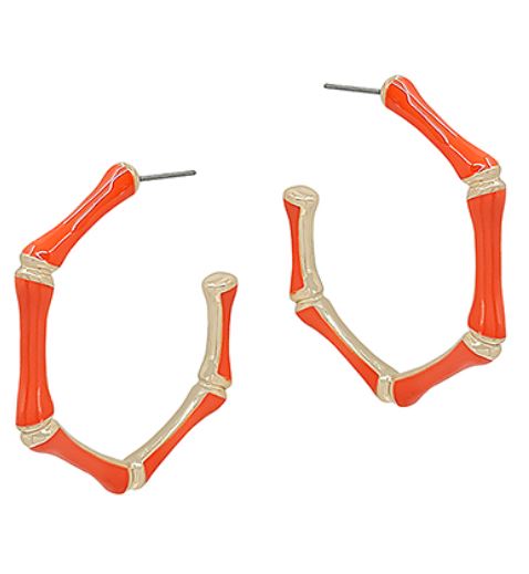 Hexagon Epoxy Bamboo Hoops