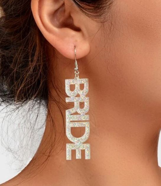 Bride Glitter Earrings