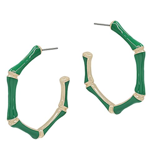 Hexagon Epoxy Bamboo Hoops