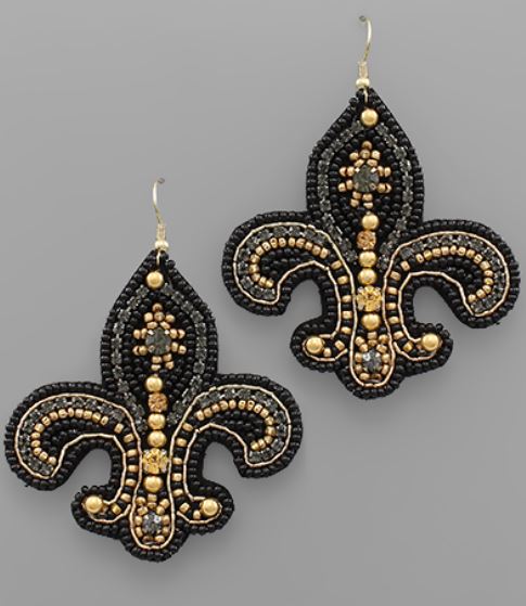 Saints Multi Beads Fleur De Les Earrings