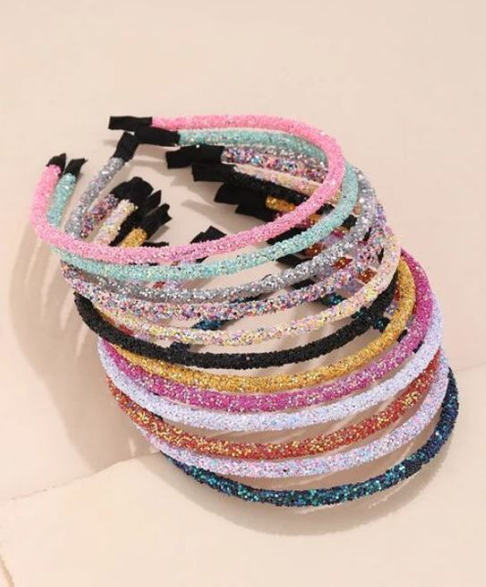 Multi Color Glitter Headband