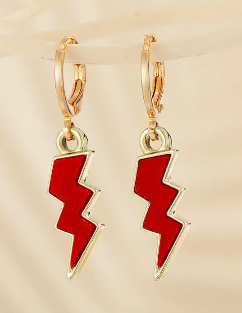 Lightning Bolt Retro Earrings