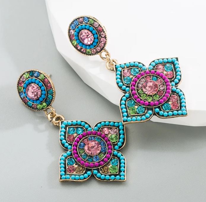 Bohemian Rhinestone Earrings