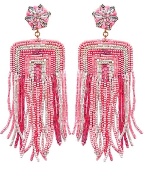 Beaded Tassel Earrings