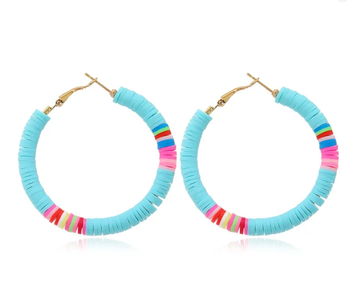 Retro Geometric Soft Clay Earrings