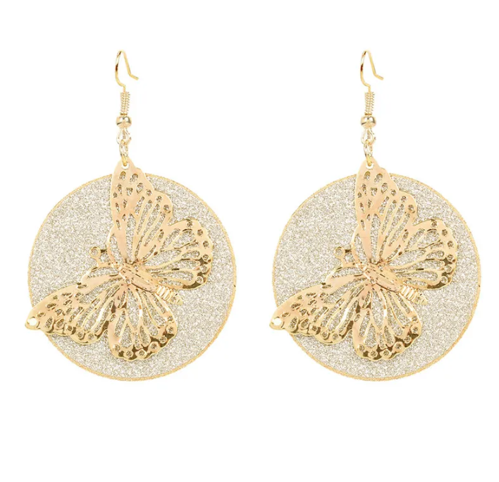 Butterfly Frosted Earrings