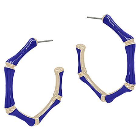 Hexagon Epoxy Bamboo Hoops