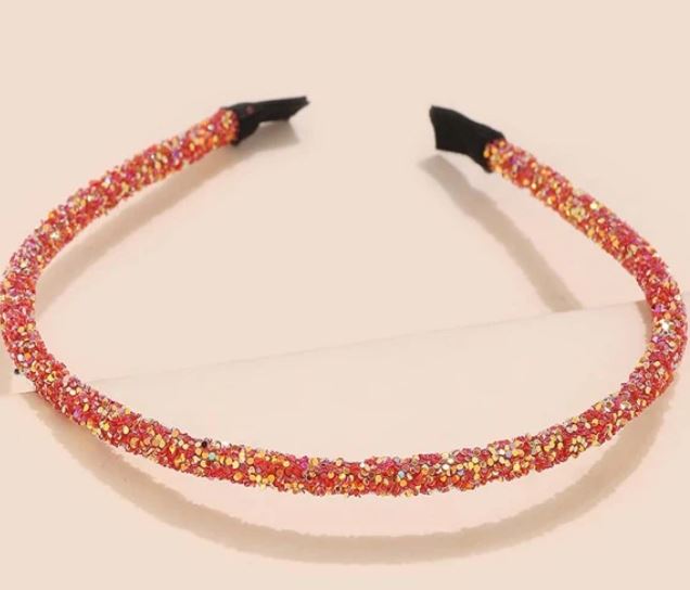 Multi Color Glitter Headband