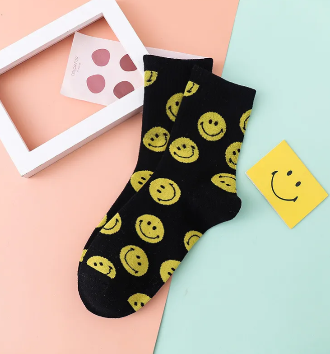 Retro Smiley Socks