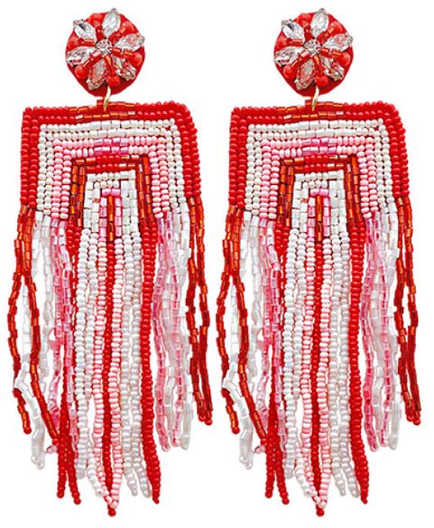 Beaded Tassel Earrings