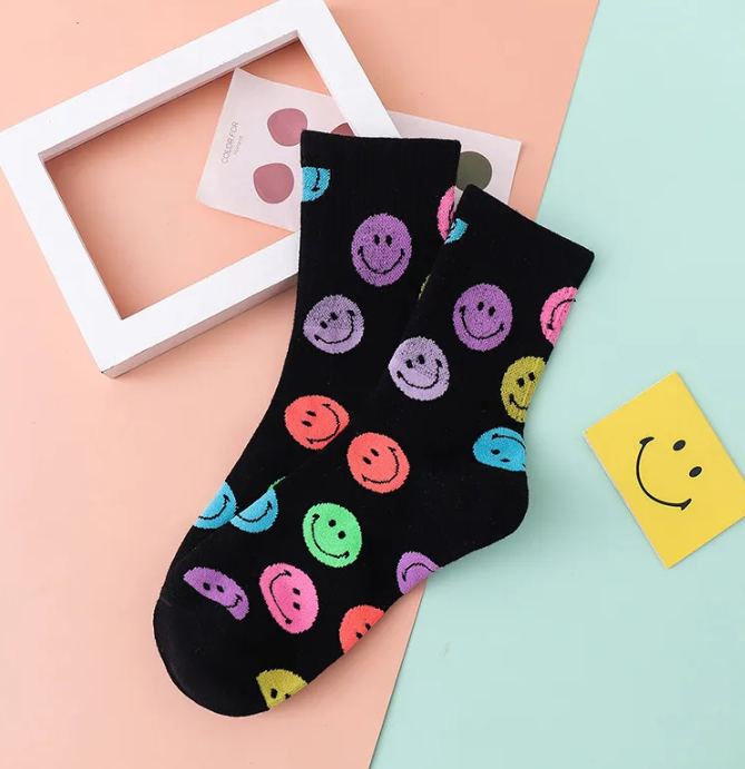 Retro Smiley Socks