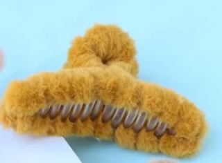 Fuzzy Hair Clip Solid