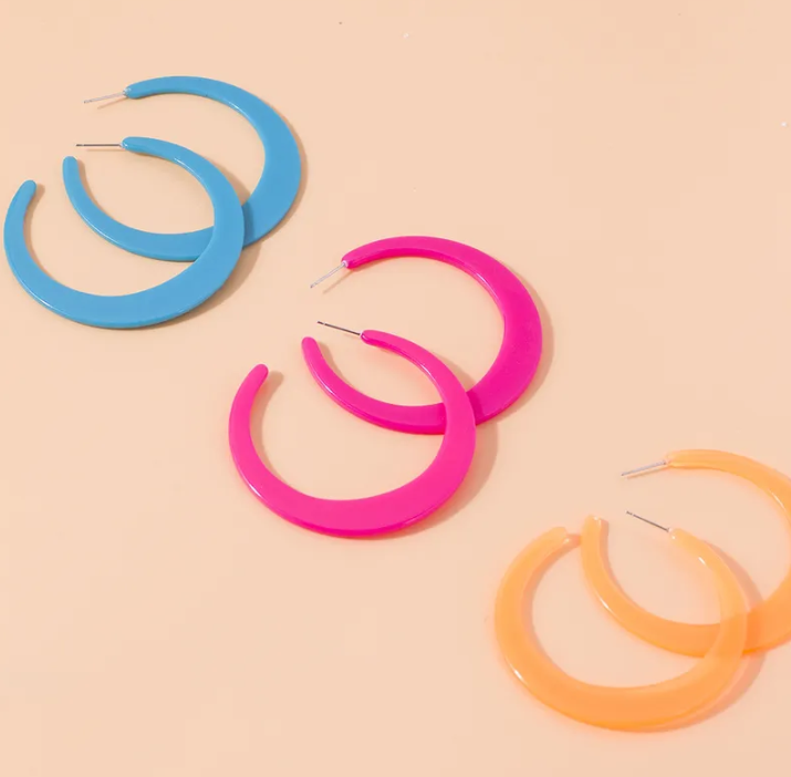 Retro Neon Hoops