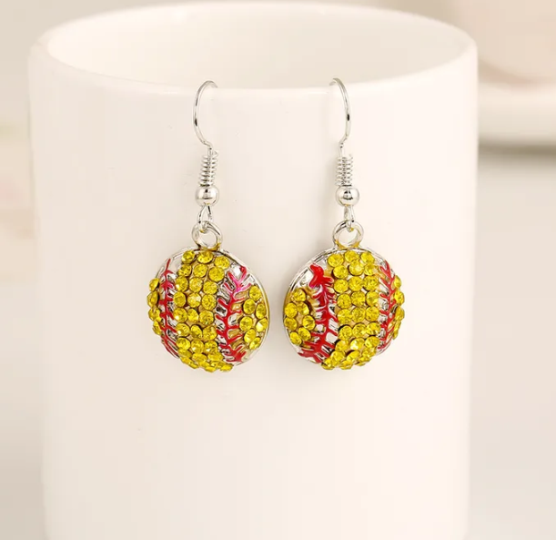 Rhinestone Sports Earrings