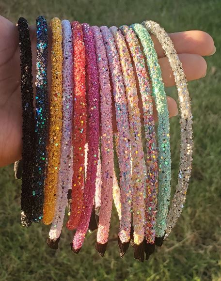 Multi Color Glitter Headband