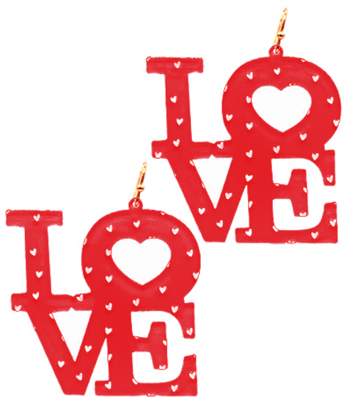 Valentine LOVE Letter Earrings