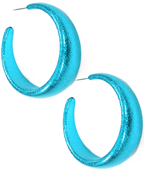 Metallic Coated Color Hoop Earrings